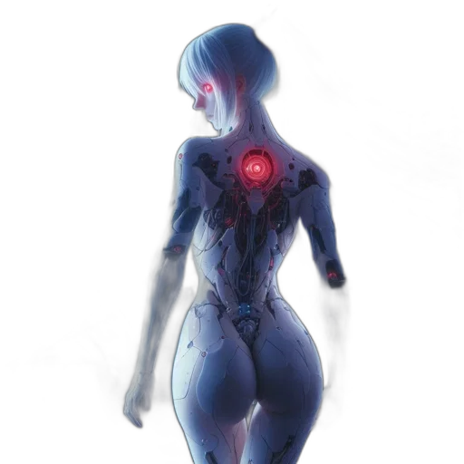 robot, dress, concept art, cyberpunk transparent PNG cut-out