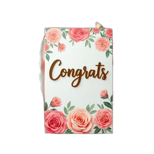 congrats, card transparent PNG cut-out