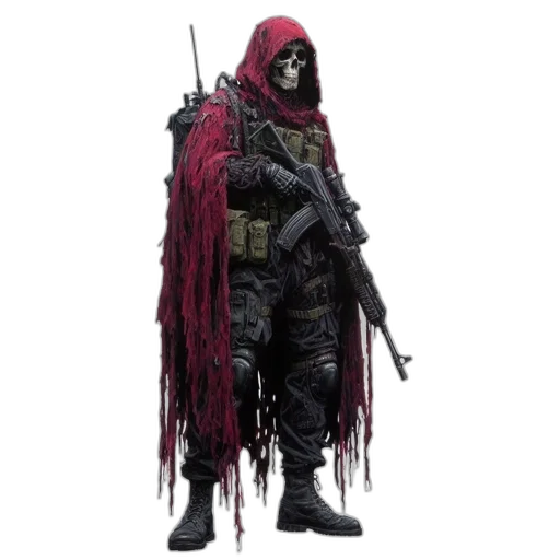 staff, weapon, jacket, mask transparent PNG cut-out