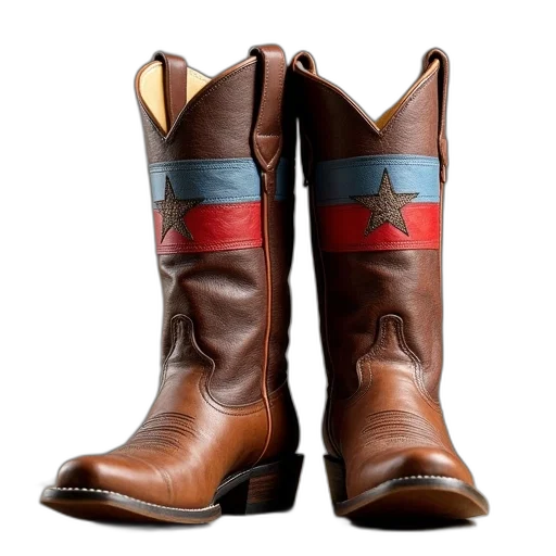 shoes, pair, brown, cowboy transparent PNG cut-out