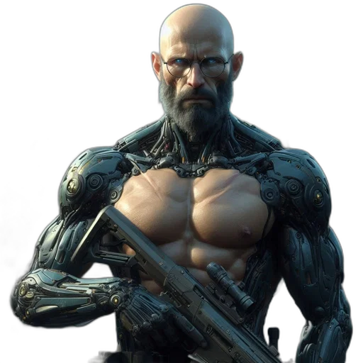 weapon, robot, concept art, cyberpunk transparent PNG cut-out