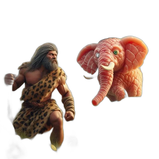 creature, animal, concept art, 3d render transparent PNG cut-out
