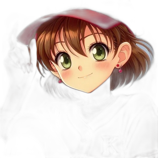 hat, face, jacket, creature transparent PNG cut-out