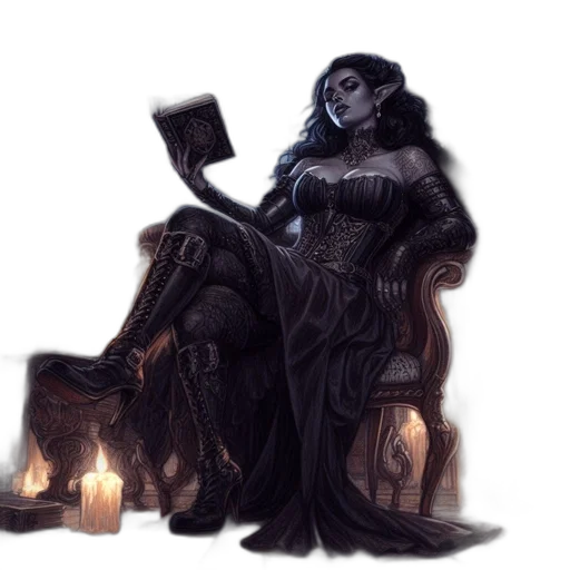 dress, staff, fantasy art, concept art transparent PNG cut-out