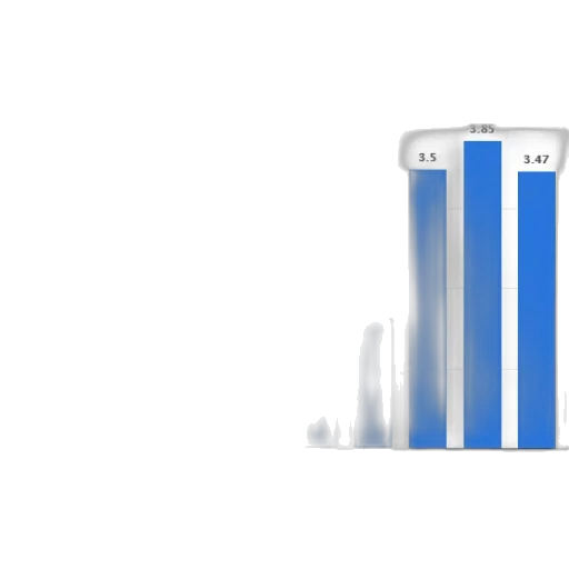 3d render, blue, bar, chart transparent PNG cut-out