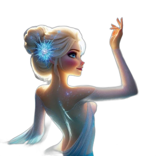dress, crown, staff, concept art transparent PNG cut-out