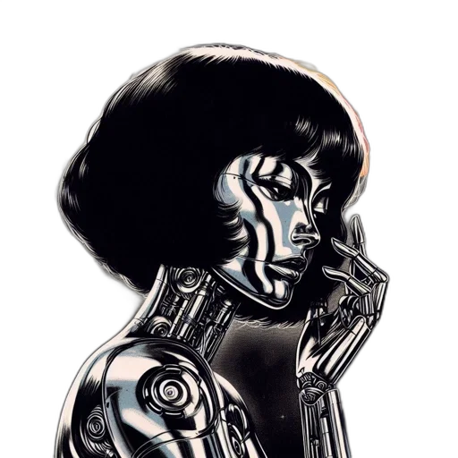 robot, face, mask, cyberpunk transparent PNG cut-out