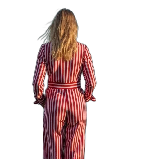 dress, jacket, hair, staff transparent PNG cut-out