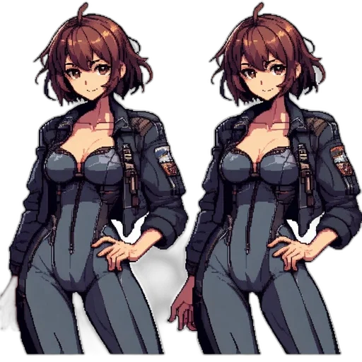 jacket, weapon, dress, concept art transparent PNG cut-out