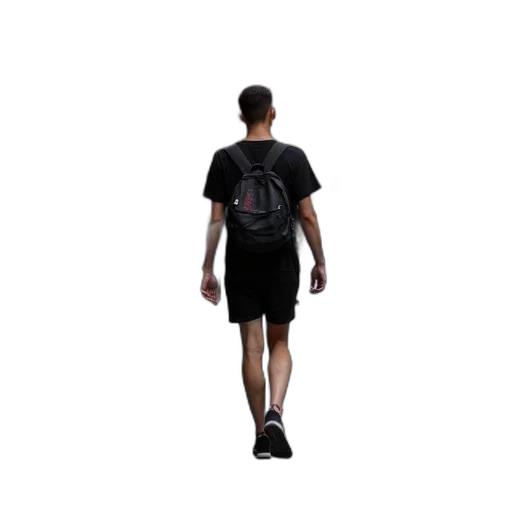 jacket, staff, creature, robot transparent PNG cut-out