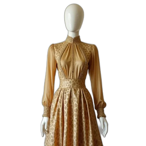 dress, jewelry, golden, earth tones transparent PNG cut-out