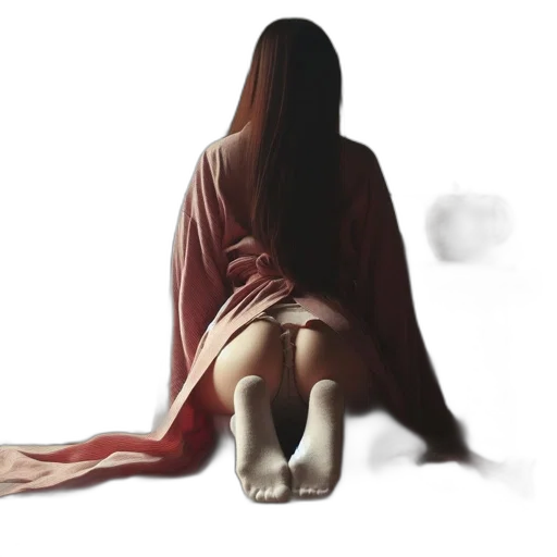 dress, creature, hair, concept art transparent PNG cut-out