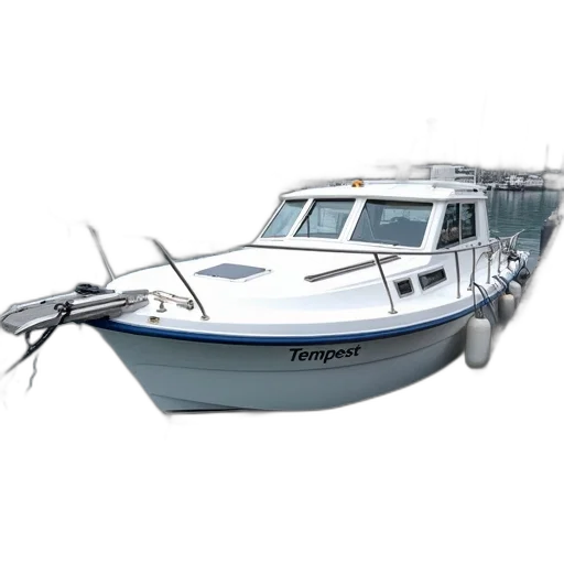photorealistic, 3d render, white, boat transparent PNG cut-out