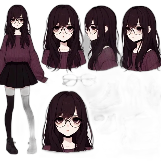 concept art, anime, cartoon, fantasy art transparent PNG cut-out
