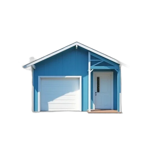 building, furniture, umbrella, 3d render transparent PNG cut-out