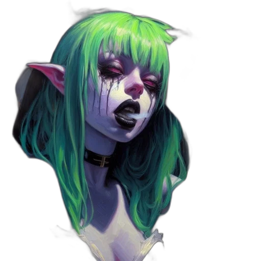 face, creature, staff, concept art transparent PNG cut-out