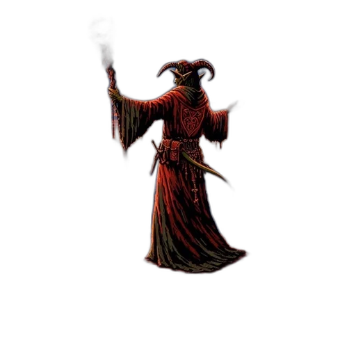 staff, dragon, dress, creature transparent PNG cut-out