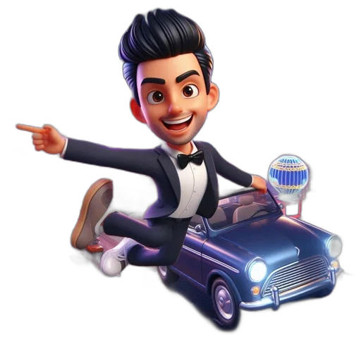 car, cartoon, concept art, 3d render transparent PNG cut-out
