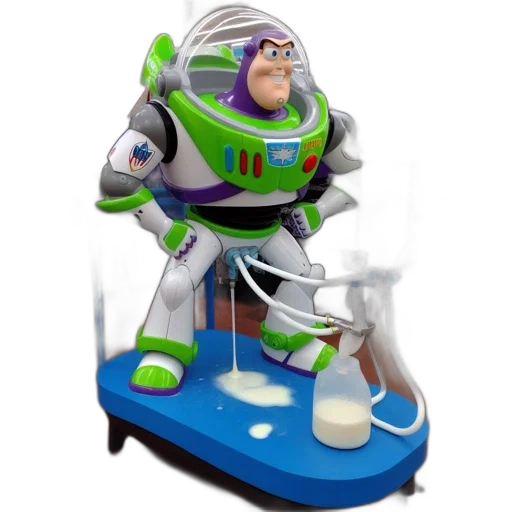 robot, staff, concept art, 3d render transparent PNG cut-out