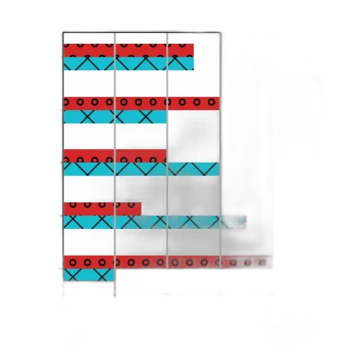 3d render, vaporwave, blue, red transparent PNG cut-out
