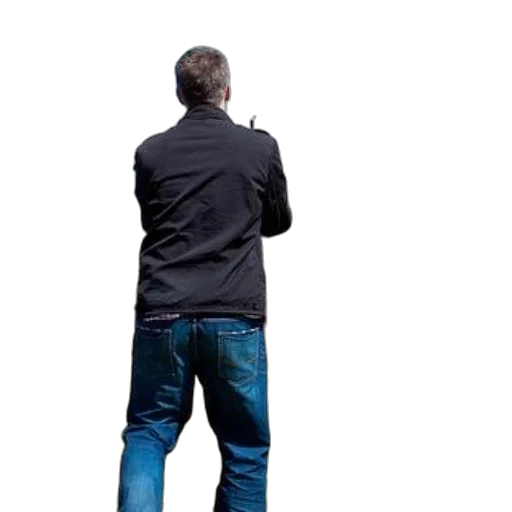 jacket, staff, concept art, person transparent PNG cut-out