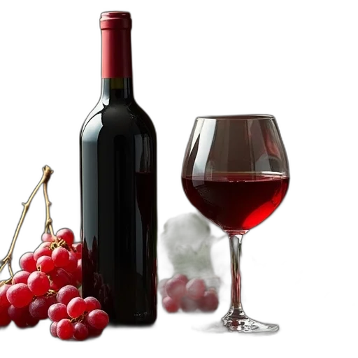 bottle, 3d render, photorealistic, red transparent PNG cut-out