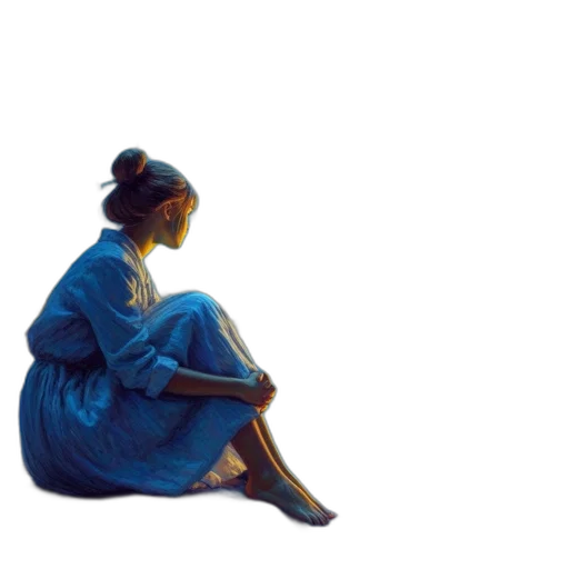 dress, face, staff, oil painting transparent PNG cut-out