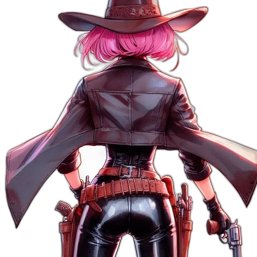 jacket, weapon, hat, staff transparent PNG cut-out