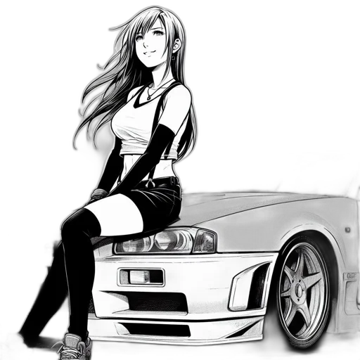 car, dress, cartoon, anime transparent PNG cut-out