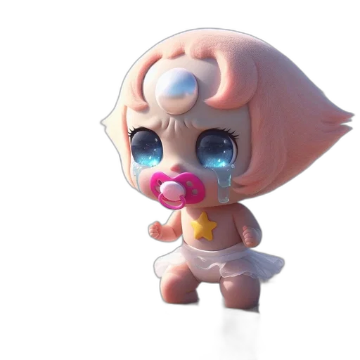 creature, 3d render, concept art, vaporwave transparent PNG cut-out