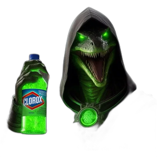 bottle, creature, mask, jacket transparent PNG cut-out