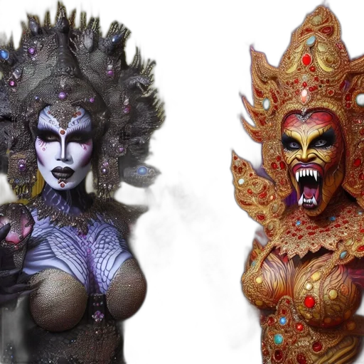 mask, concept art, fantasy art, 3d render transparent PNG cut-out
