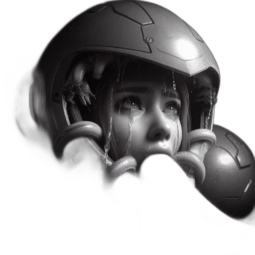 robot, mask, face, concept art transparent PNG cut-out