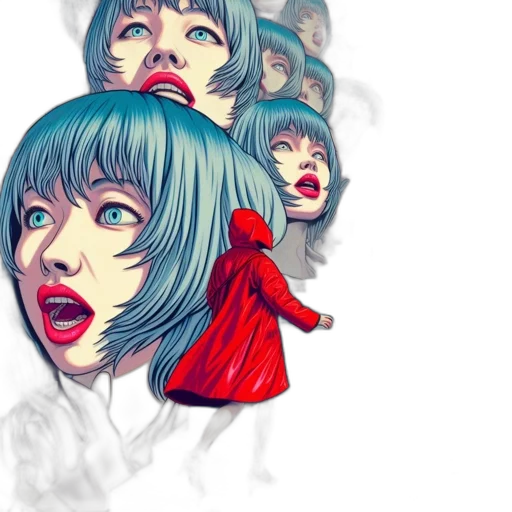 face, mask, concept art, comic book art transparent PNG cut-out