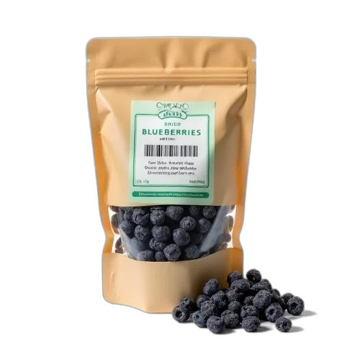 food, bag, dried, blueberries transparent PNG cut-out