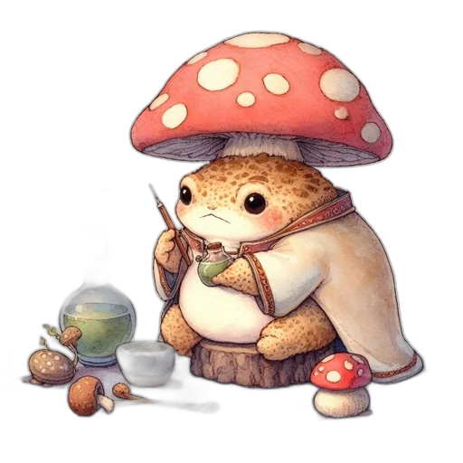 food, staff, hat, creature transparent PNG cut-out