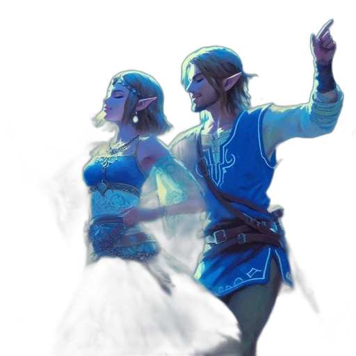 concept art, fantasy art, watercolor, pixel art transparent PNG cut-out