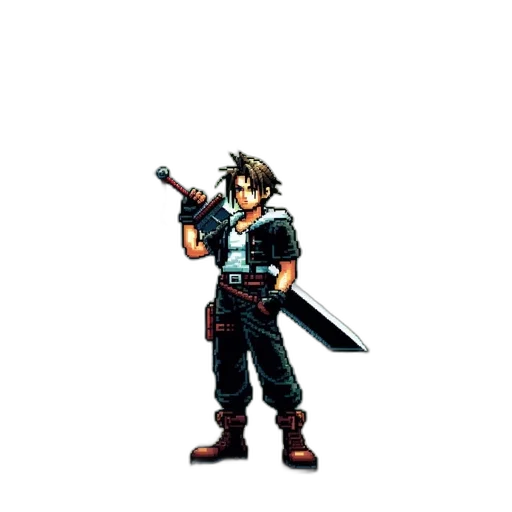 weapon, sword, staff, pixel art transparent PNG cut-out