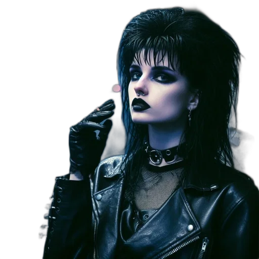 jacket, hair, face, jewelry transparent PNG cut-out