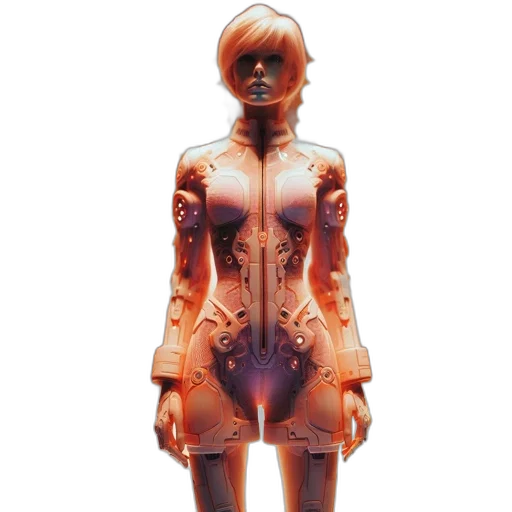 dress, robot, jacket, 3d render transparent PNG cut-out