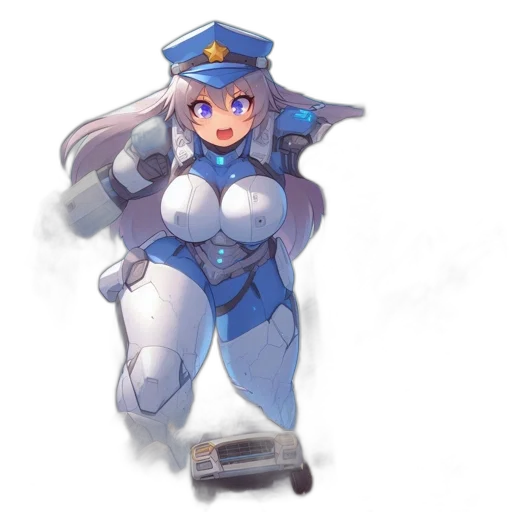robot, staff, weapon, dress transparent PNG cut-out