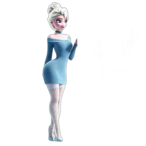 dress, 3d render, concept art, cartoon transparent PNG cut-out