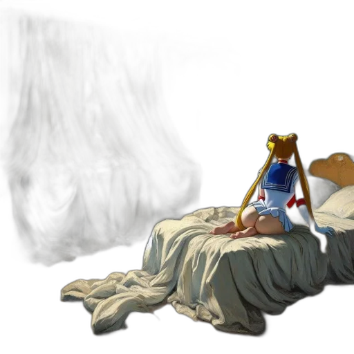 crown, dress, creature, concept art transparent PNG cut-out
