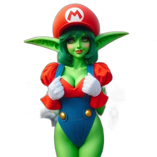 staff, dress, mask, 3d render transparent PNG cut-out