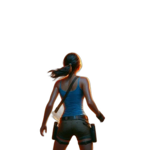 weapon, mask, jacket, staff transparent PNG cut-out