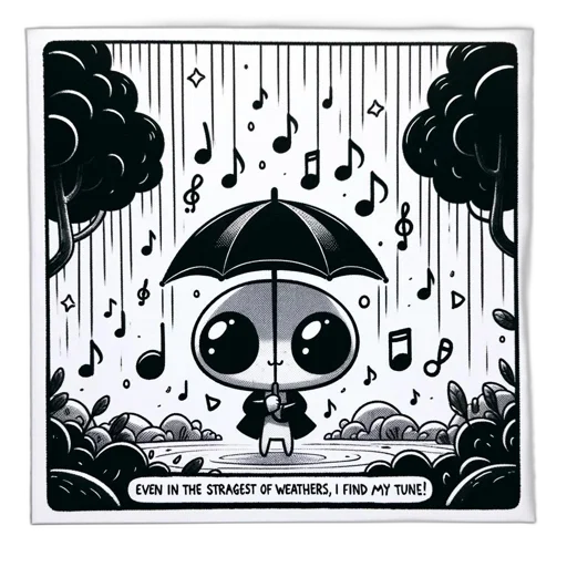 umbrella, comic book art, concept art, cartoon transparent PNG cut-out