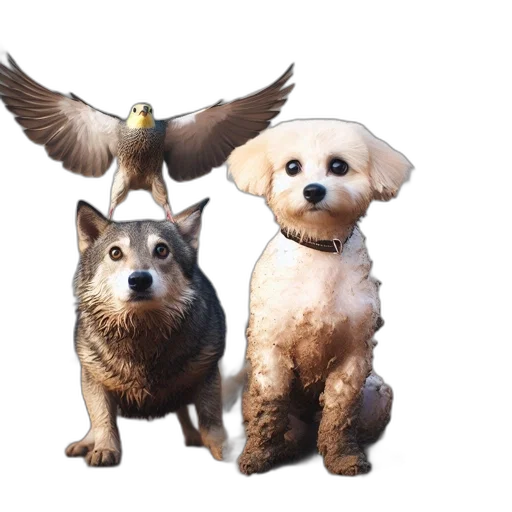 animal, staff, creature, 3d render transparent PNG cut-out
