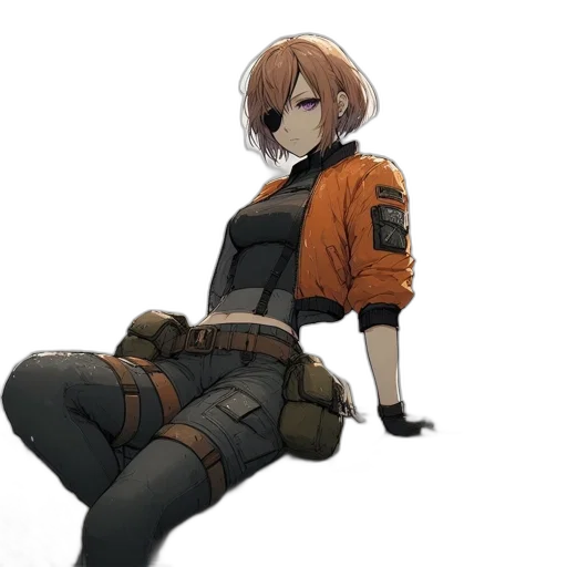 jacket, weapon, staff, robot transparent PNG cut-out