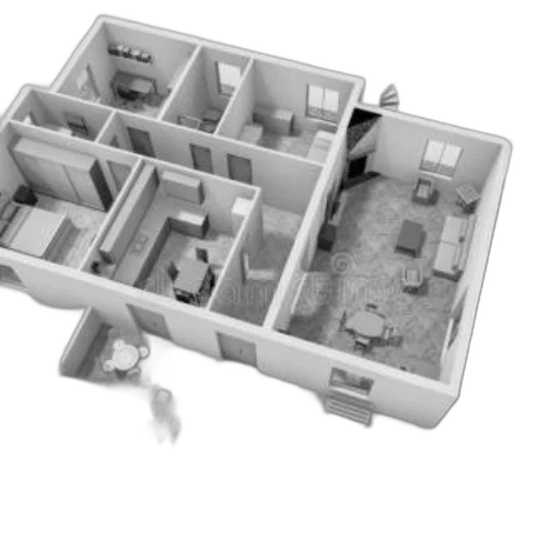 building, furniture, 3d render, concept art transparent PNG cut-out