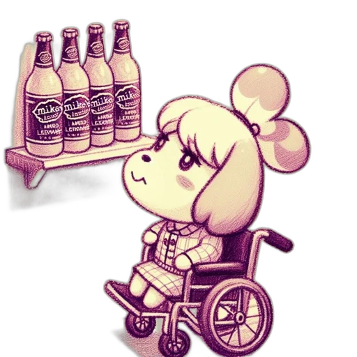 bottle, concept art, cartoon, pixel art transparent PNG cut-out